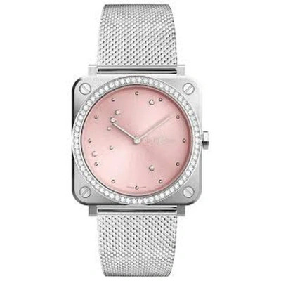 Bell And Ross Pink Diamond Eagle Quartz Pink Dial Ladies Watch Brs-ep-st-lgd/sst In White