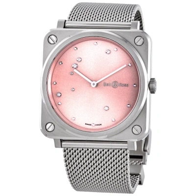 Bell And Ross Pink Diamond Eagle Quartz Pink Dial Ladies Watch Brs-ep-st/sst In Metallic