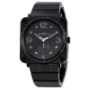 BELL AND ROSS PRE-OWNED BELL AND ROSS AVIATION DIAMOND BLACK DIAL UNISEX WATCH BRS-BLC-PH-LGD/SCE