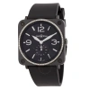 BELL AND ROSS PRE-OWNED BELL AND ROSS AVIATION QUARTZ DIAMOND BLACK DIAL UNISEX WATCH BRS-BLKD-CER-PHT