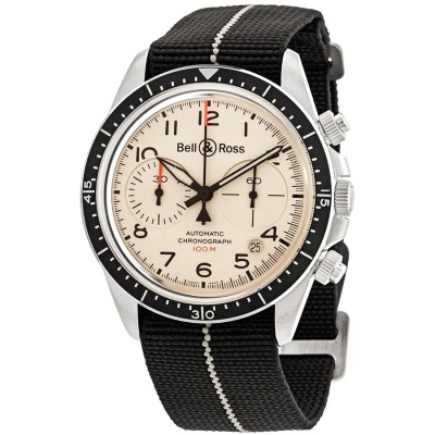 Bell And Ross Chronograph Automatic Men's Watch Brv294-bei-st/sf In Beige / Black