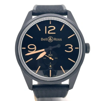 Bell And Ross  Bell & Ross Vintage Automatic Black Dial Men's Watch Br123-95-sc In Blue