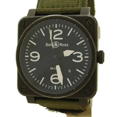 Pre-owned Bell & Ross Stainless Steel Wristwatch () In Black