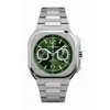 BELL AND ROSS BELL AND ROSS URBAN CHRONOGRAPH AUTOMATIC GREEN DIAL MEN'S WATCH BR05C-GN-ST/SST