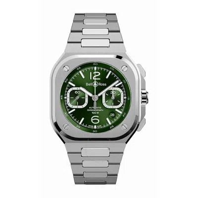 Bell And Ross Urban Chronograph Automatic Green Dial Men's Watch Br05c-gn-st/sst In Metallic