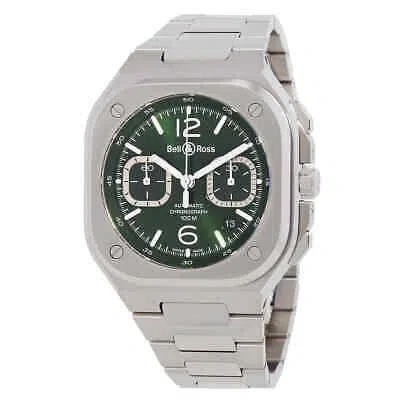 Pre-owned Bell And Ross Urban Chronograph Automatic Green Dial Men's Watch Br05c-gn-st/sst