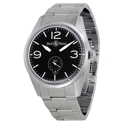 Bell And Ross Vintage Automatic Black Dial Stainless Steel Men's Watch Brv123-bl-st-sst In Metallic