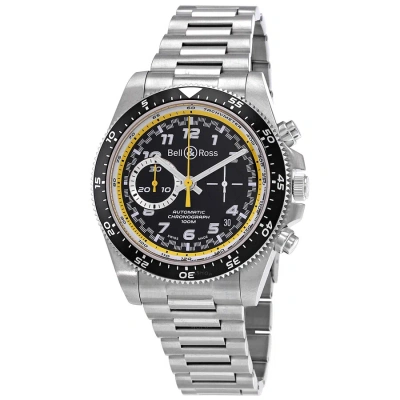 Bell And Ross Vintage Chronograph Automatic Black Dial Men's Watch Brv394-rs20/sst In Metallic