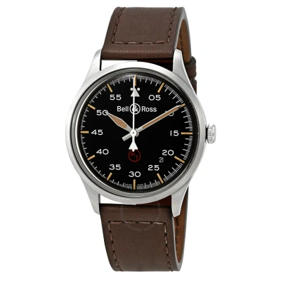 Bell And Ross Bell & Ross Vintage Military Automatic Black Dial Men's Watch Brv192-mil-st/sca In Brown