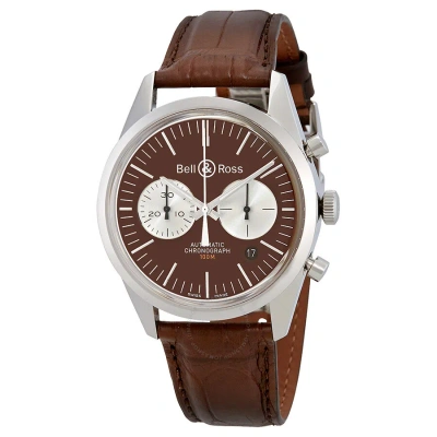 Bell And Ross Vintage Officer Chronograph Automatic Men's Watch Br126-officerbr In Brown