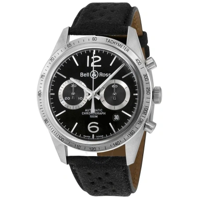 Bell And Ross Vintage Original Automatic Chronograph Men's Watch Rbrv126-bs-st-sf In Black