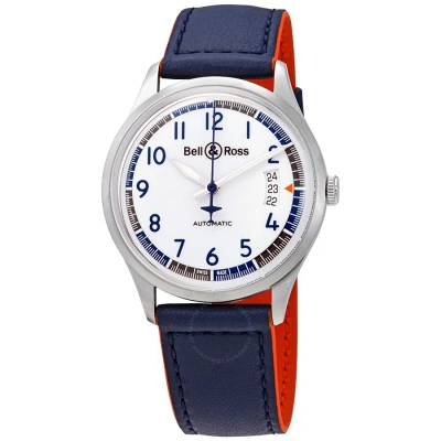 Bell And Ross Vintage Racing Bird Limited Edition Automatic White Dial Men's Watch Brv192-bb-st/sca In Blue