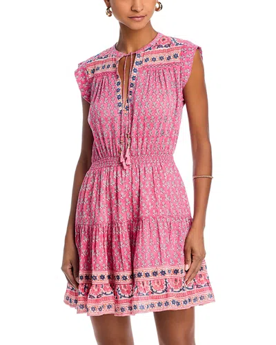 Bell Aubry Fit & Flare Mini Dress In Bright Pink