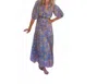 Bell Blair Maxi Dress In Blue/pink In Multi