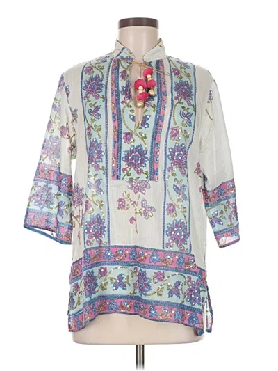 Pre-owned Bell By Alicia Bell 3/4 Sleeve Blouse In White