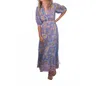 Bell By Alicia Bell Blair Maxi Dress In Blue Yellow Print In Blue