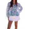 Bell By Alicia Bell Floral Marly Top In Light Turquoise Purple In Multi