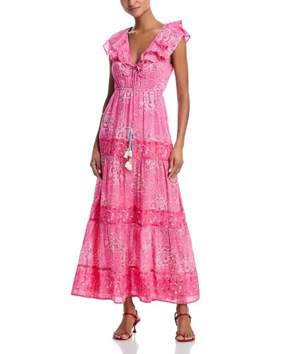 Bell By Alicia Bell Ines Maxi Dress In Fuschia Print In Pink