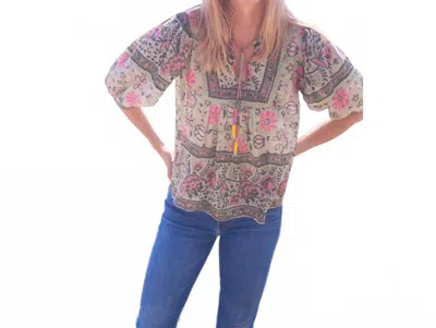 Bell By Alicia Bell Katie Top In Mint/floral In Multi