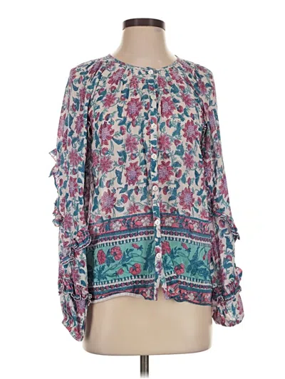 Pre-owned Bell By Alicia Bell Long Sleeve Blouse In Teal