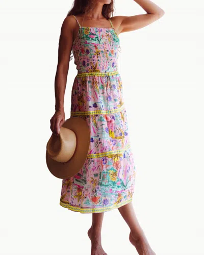 Bell By Alicia Bell Odette Midi Dress In Sunshine Print In White