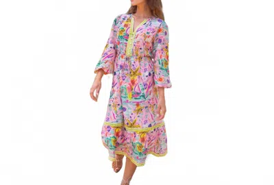Bell By Alicia Bell Olivia Midi Dress In Pink Multii