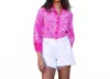 Bell By Alicia Bell Print Marella Top In Fuschia In Pink