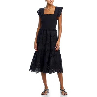 Bell By Alicia Bell Womens Eyelet Casual Midi Dress In Multi
