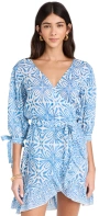 BELL CINDY MINI WRAP DRESS BLUE PSYCHEDELIC