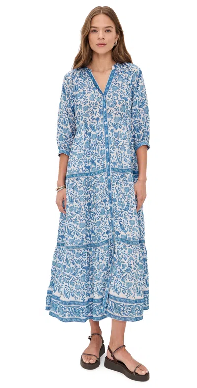 Bell Clara Maxi Dress Blue White