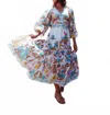 Bell Clover Maxi Dress In Turquoise/yellow In Multi