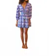 Bell Clover Mini Dress In Navy White Dot
