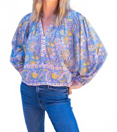 Bell Ellie Top In Blue/yellow In Purple