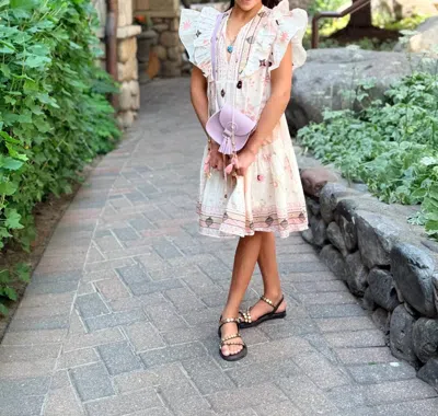 Bell Kids' Girls Kerry Dress In Cream, Stars And Moon Print In Multi