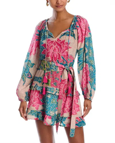 Bell Gwenyth Floral Mini Dress In Multi/pink/green