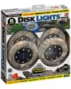 Bell + Howell Solar Powered 8 Integrated Led Super Bright In-ground Stone Like Path Disk Lights, Set Of 4 In Slate
