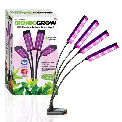 Bell + Howell Bionic Grow Led Flexible Indoor Grow Light With 4 Adjustable Light Heads In Black