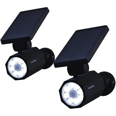 Bell + Howell Black Solar Powered Led Spotlight