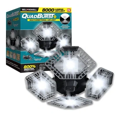 Bell + Howell Bell+howell Quadburst 8000 Lumens Multi Directional Ceiling Light With 4 Adjustable Panels In Black
