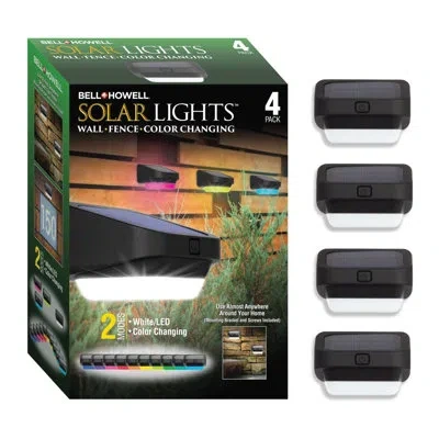 Bell + Howell Bell+howell Solar Deck Fence Lights With Color Changing Mode Feature, Wireless Auto On/off Shut Off In Plastic
