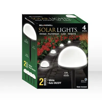 Bell + Howell Solar Powered Dome Lights With Auto On/off