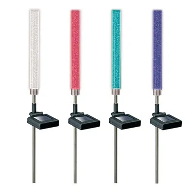 Bell + Howell White Solar Powered Integrated Led Pathway Light Pack