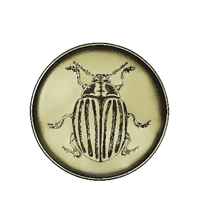 Bell Hutley Gold Faux Leather Scarab Beetle Tray