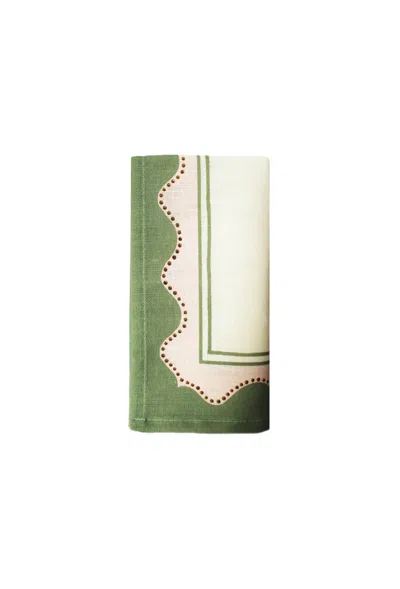 Bell Hutley Green * Forest Floor Linen Napkin