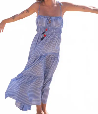 Bell Kimmy Maxi Dress In Blue/white Stripe