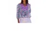Bell Michelle Button Up Top In Mixed Prints In Multi