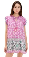 Bell Milia Mini Dress Mixed Prints In Pink