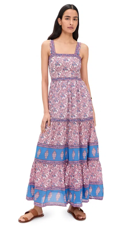 Bell Olea Maxi Dress Pink And Blue In Multi