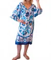 Bell Reece Midi Dress In Blue And Navy Floral In Blue
