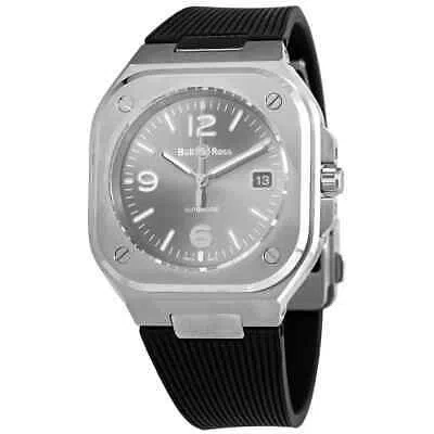 Pre-owned Bell & Ross Bell And Ross Br 05 Automatic Grey Dial Men's Watch Br05a-gr-st/srb